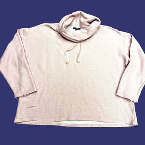 Chaps Plus XXL 2X Cowl Neck Sweatshirt Pale Pink